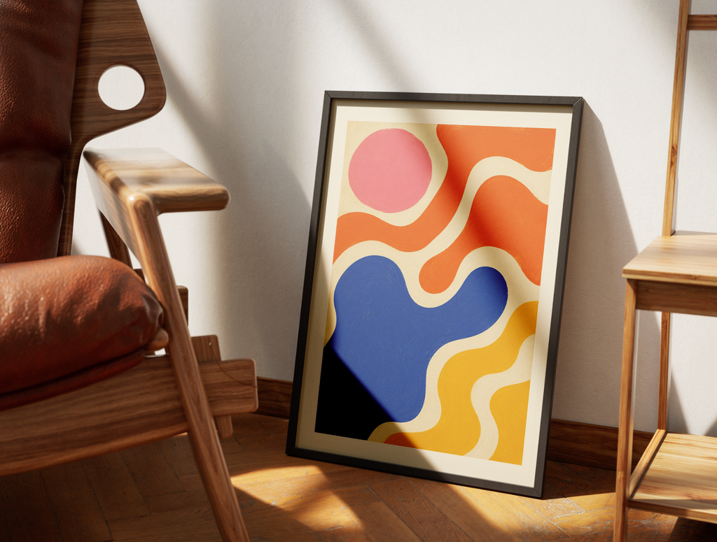Abstract Color Flow Print | Modern Organic Shapes Wall Art