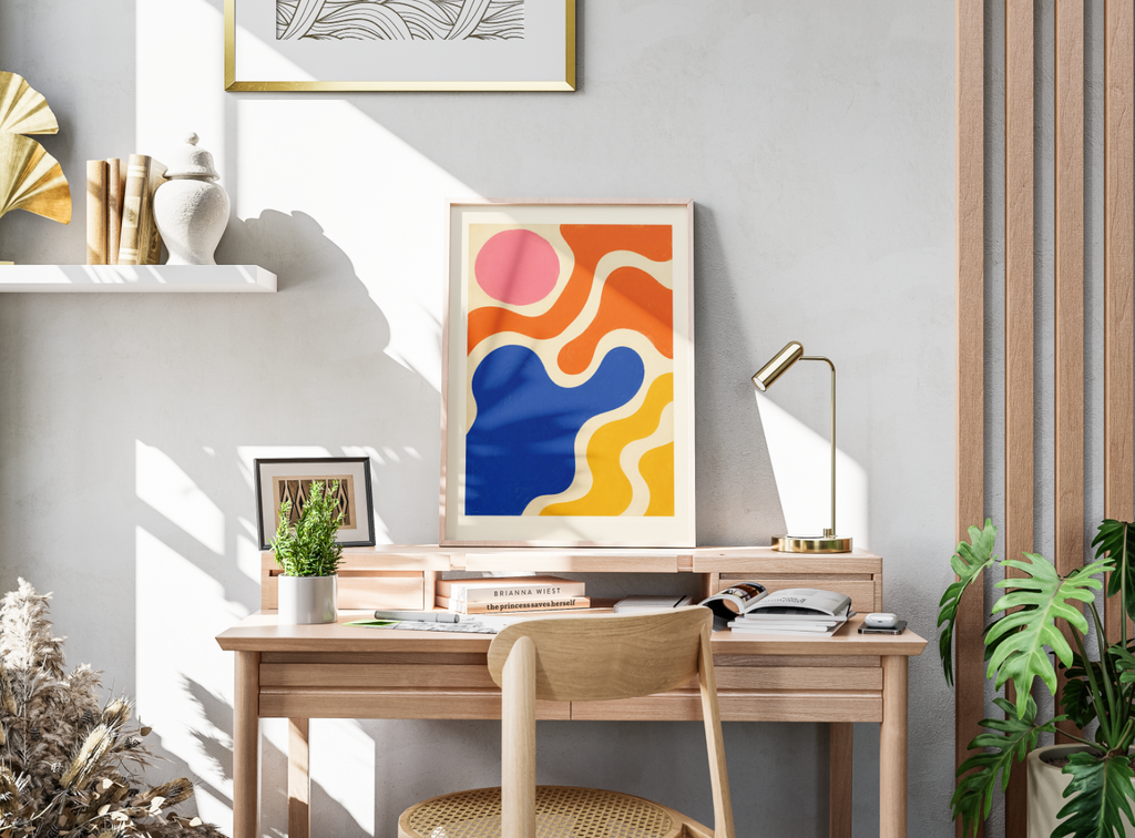 Abstract Color Flow Print | Modern Organic Shapes Wall Art