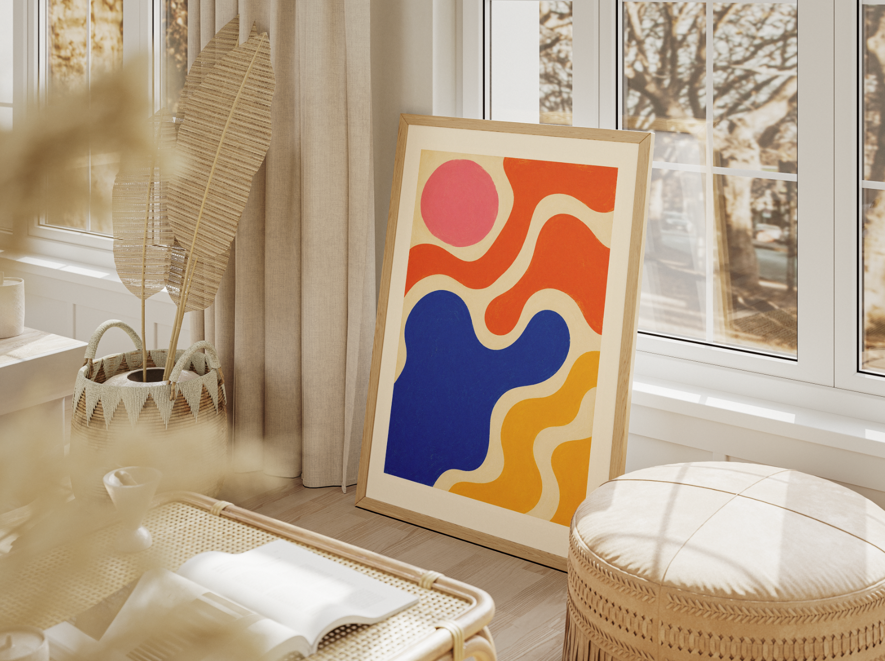 Abstract Color Flow Print | Modern Organic Shapes Wall Art