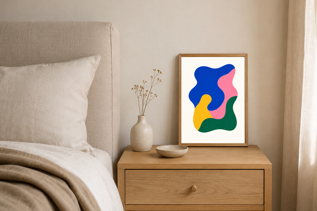 Modern Abstract Shapes Poster – Colorful Minimalist Wall Art Print