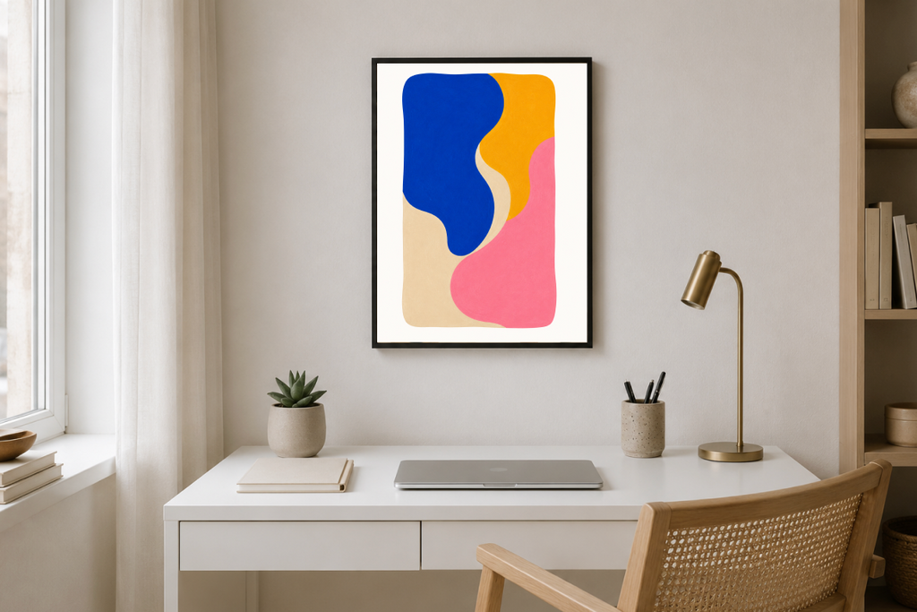 Abstract Color Blocks Poster – Modern Minimalist Wall Art Print