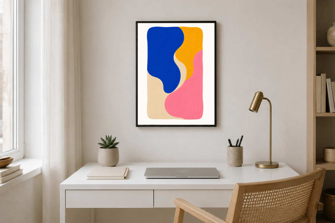 Abstract Color Blocks Poster – Modern Minimalist Wall Art Print
