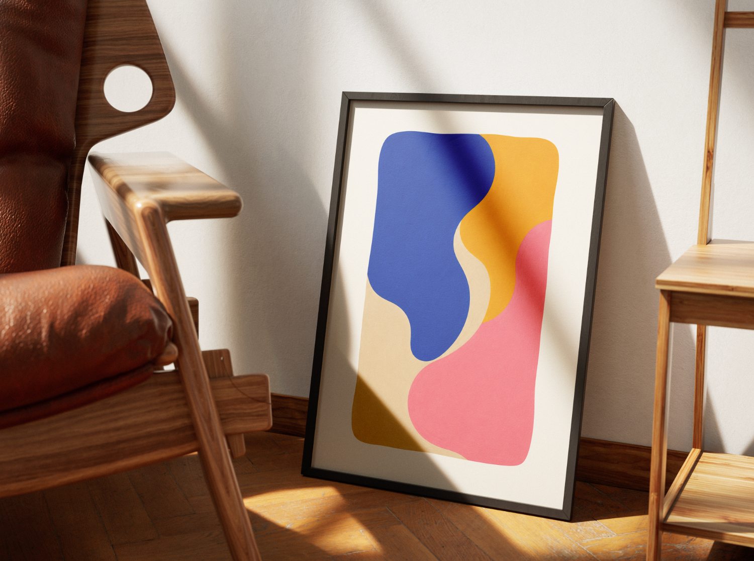 Abstract Color Blocks Poster – Modern Minimalist Wall Art Print