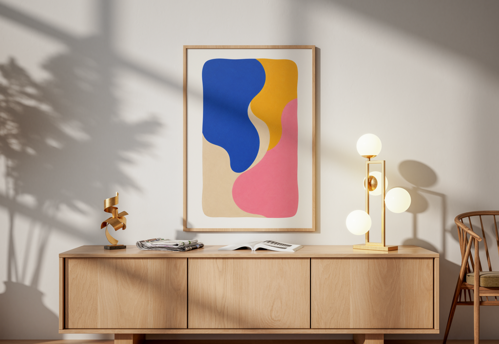 Abstract Color Blocks Poster – Modern Minimalist Wall Art Print