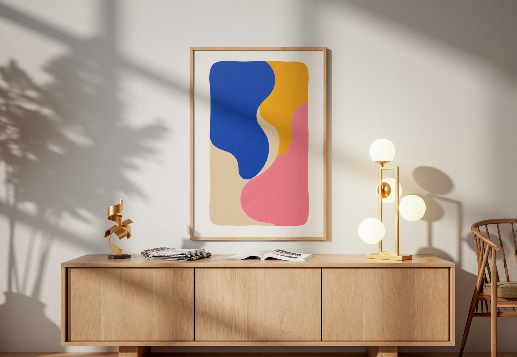Abstract Color Blocks Poster – Modern Minimalist Wall Art Print