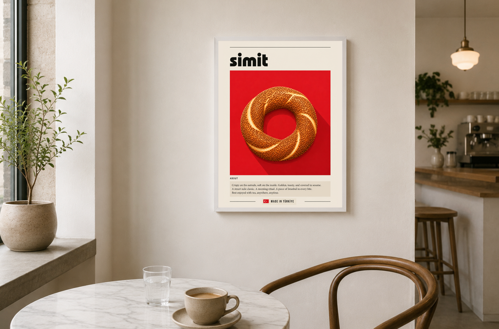 Simit Poster – Modern Turkish Street Food Wall Art Print