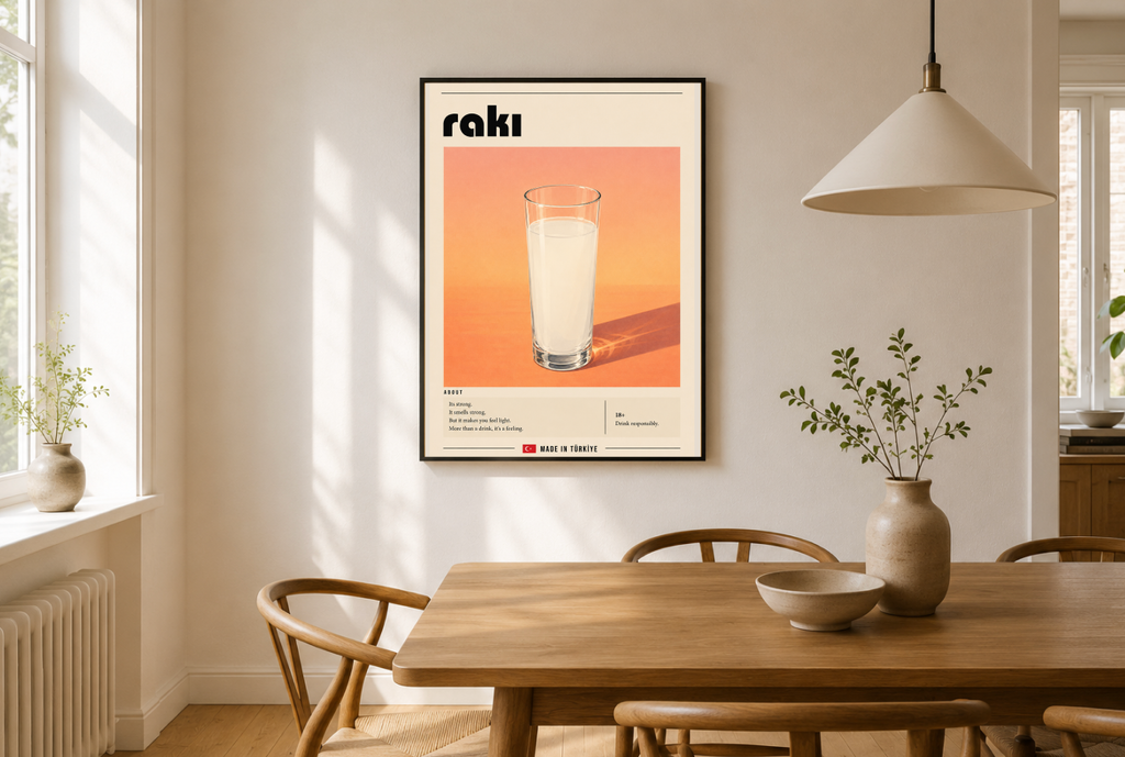 Rakı Poster – Modern Turkish Spirit Cocktail Wall Art Print