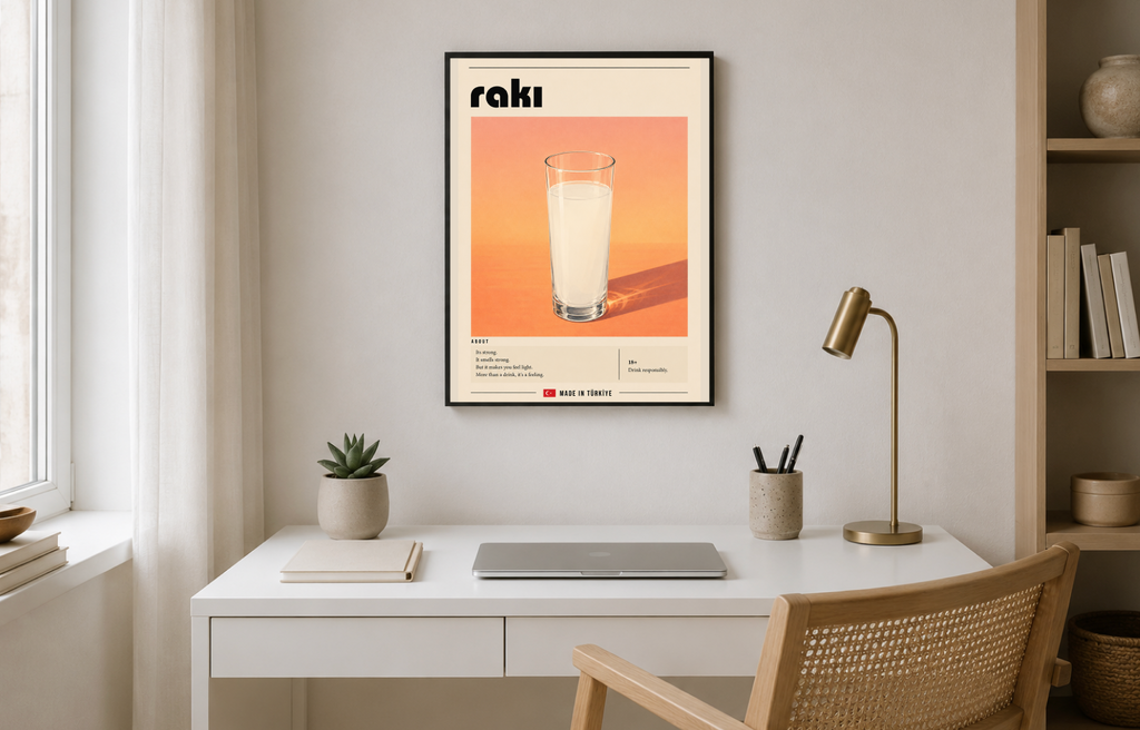 Rakı Poster – Modern Turkish Spirit Cocktail Wall Art Print