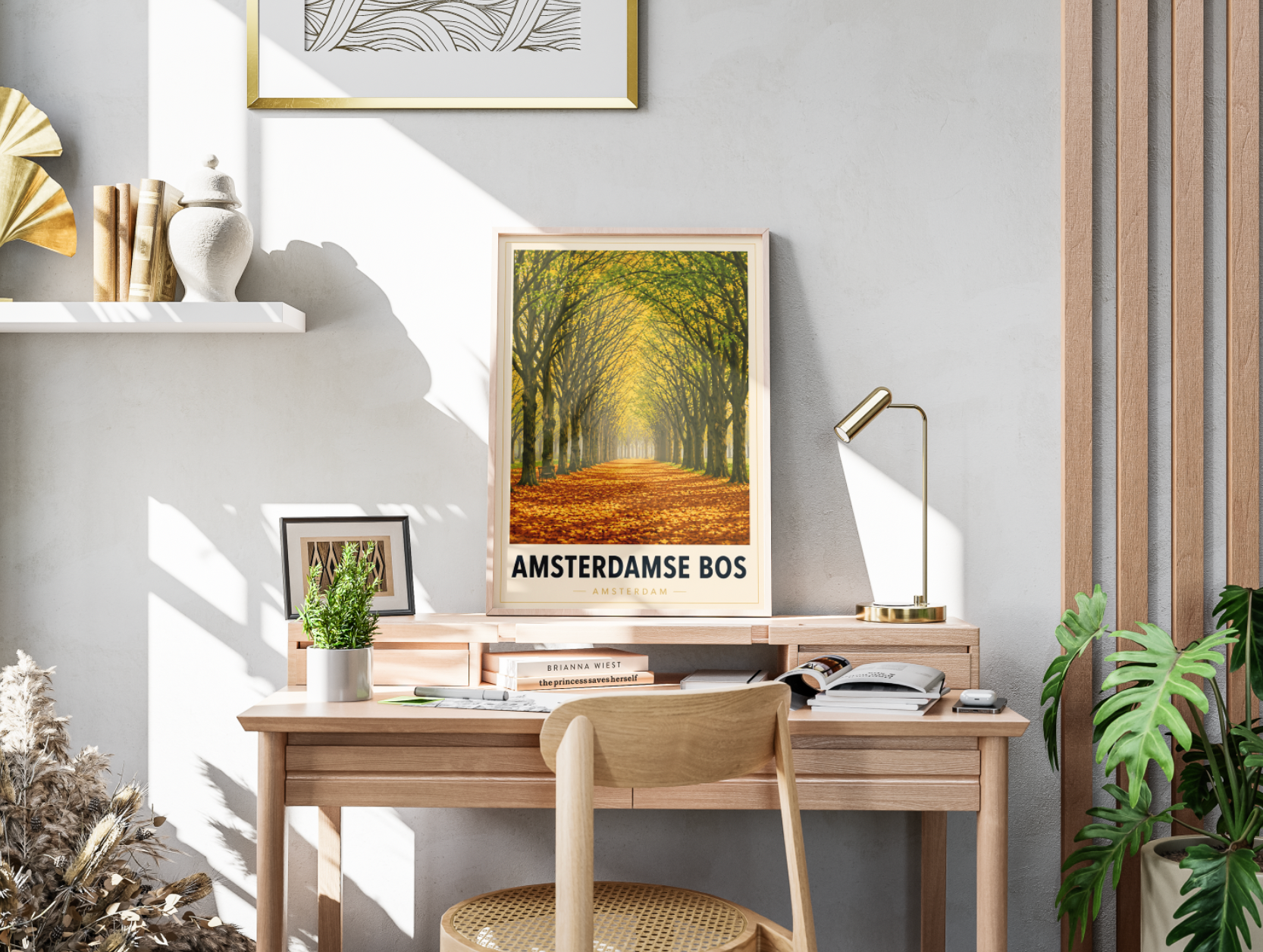 Amsterdamse Bos Poster – Amsterdam Forest Landscape Wall Art Print