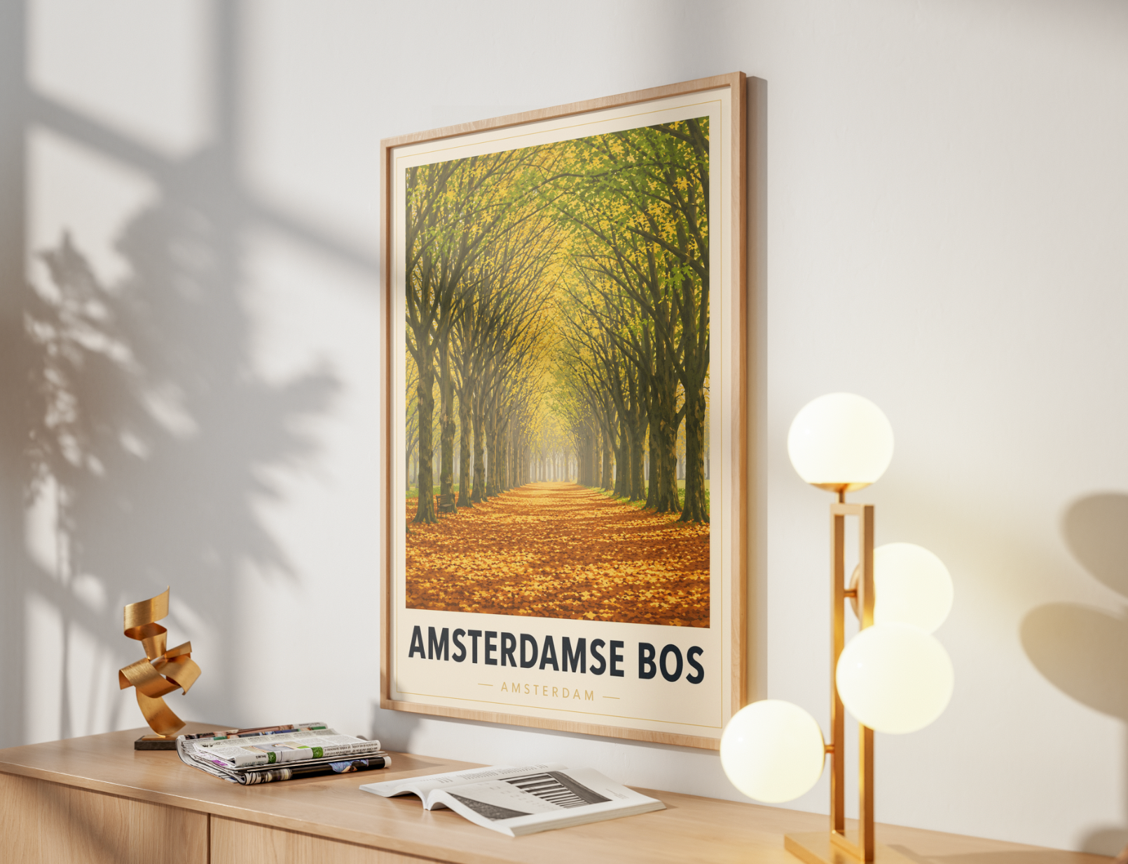 Amsterdamse Bos Poster – Amsterdam Forest Landscape Wall Art Print