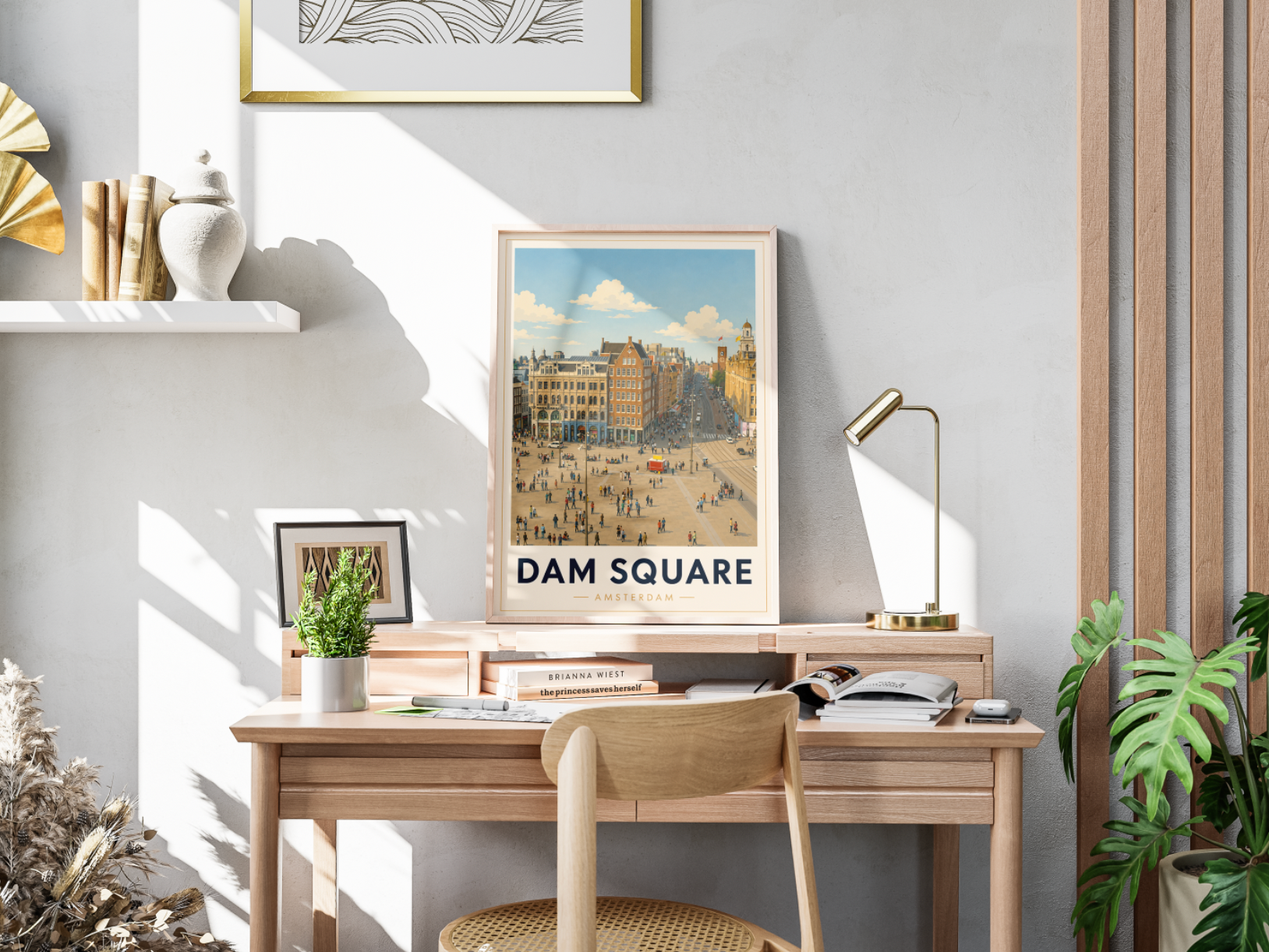 Dam Square Poster – Amsterdam City Center Wall Art Print