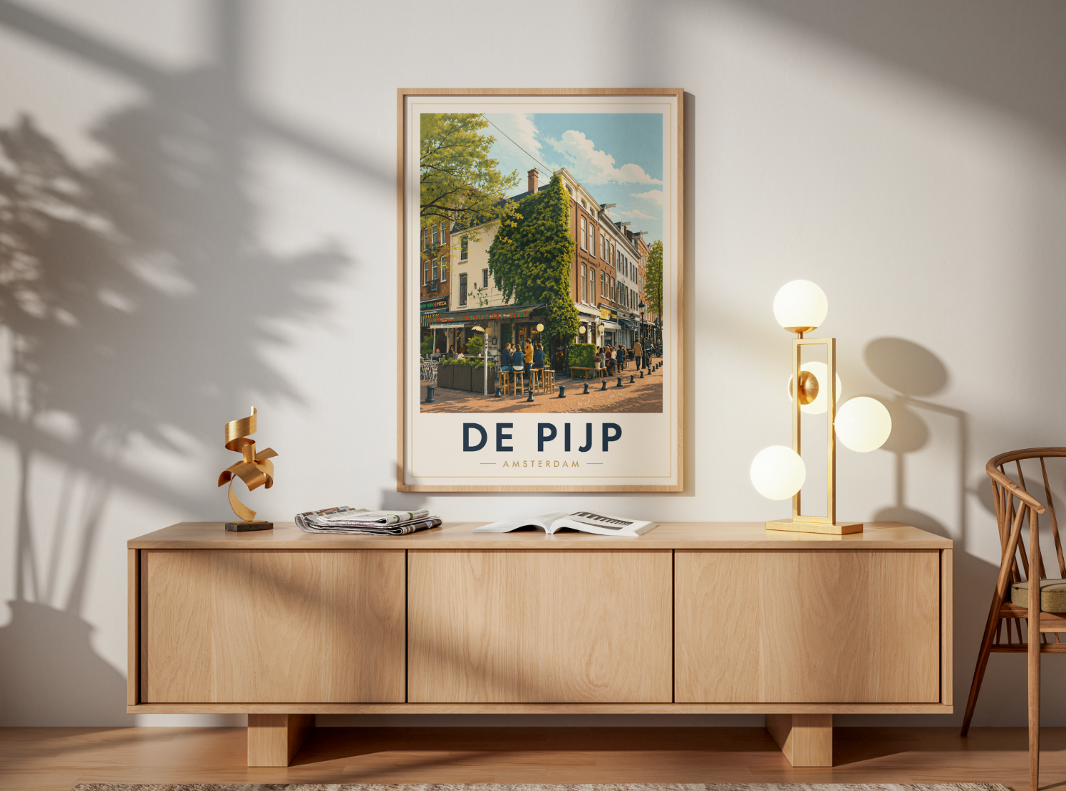 De Pijp Poster – Amsterdam Neighborhood Wall Art Print