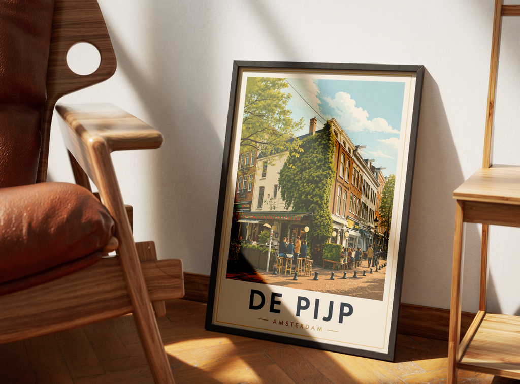 De Pijp Poster – Amsterdam Neighborhood Wall Art Print