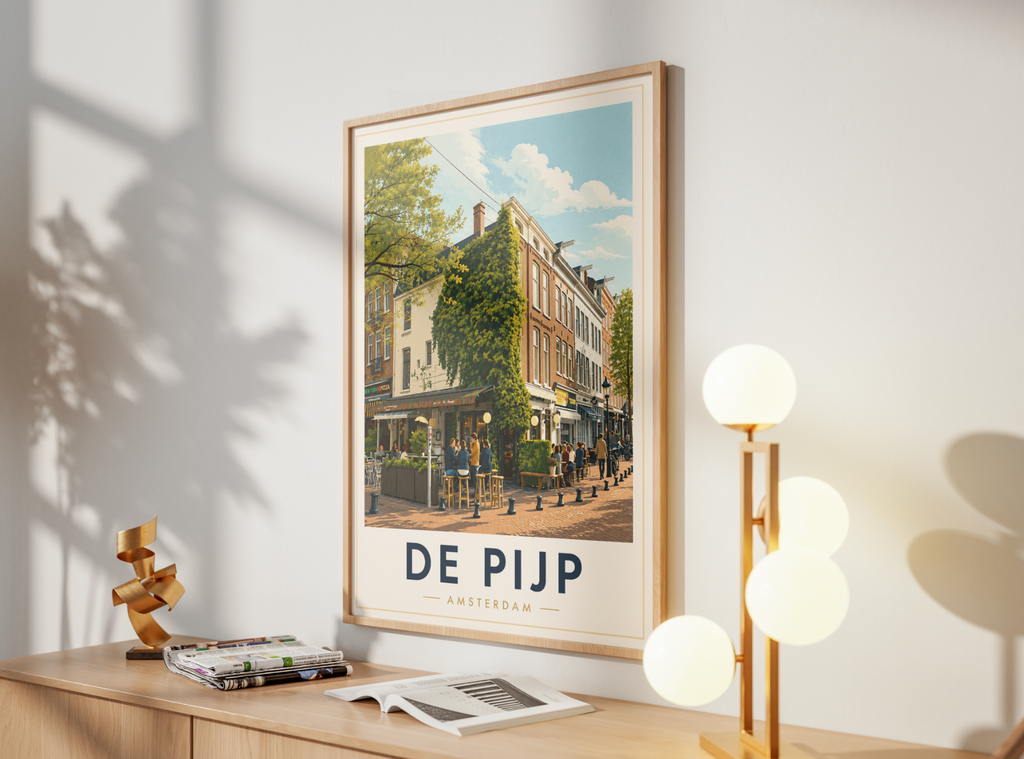 De Pijp Poster – Amsterdam Neighborhood Wall Art Print