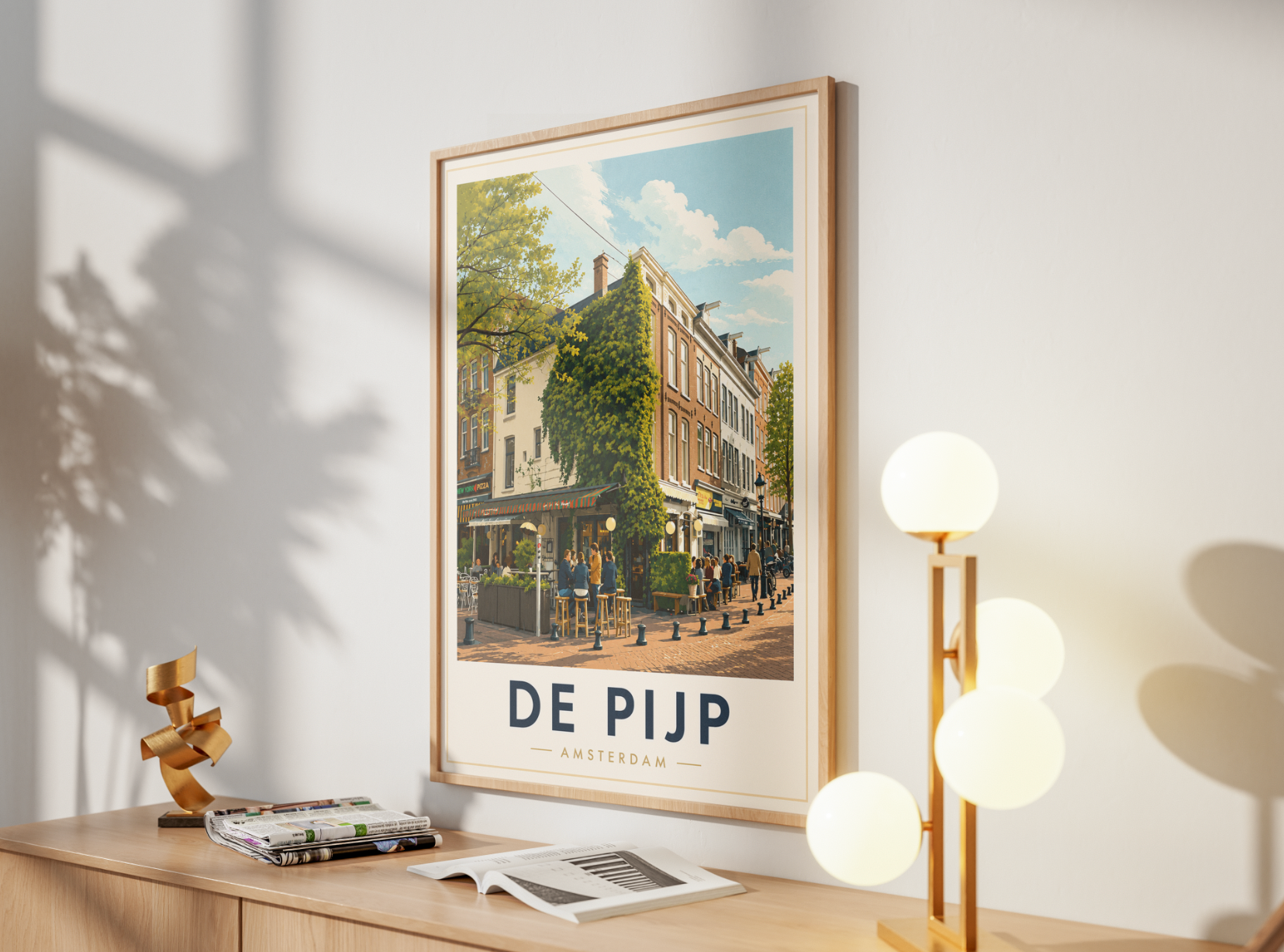 De Pijp Poster – Amsterdam Neighborhood Wall Art Print