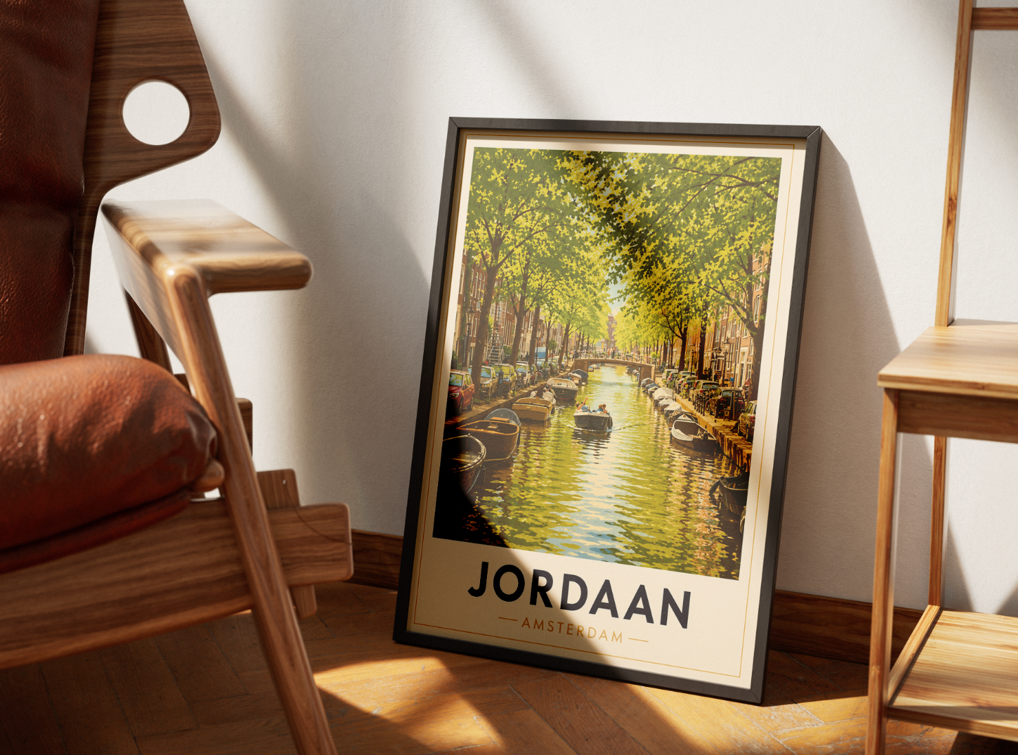 Jordaan Poster – Amsterdam Canal Wall Art Print