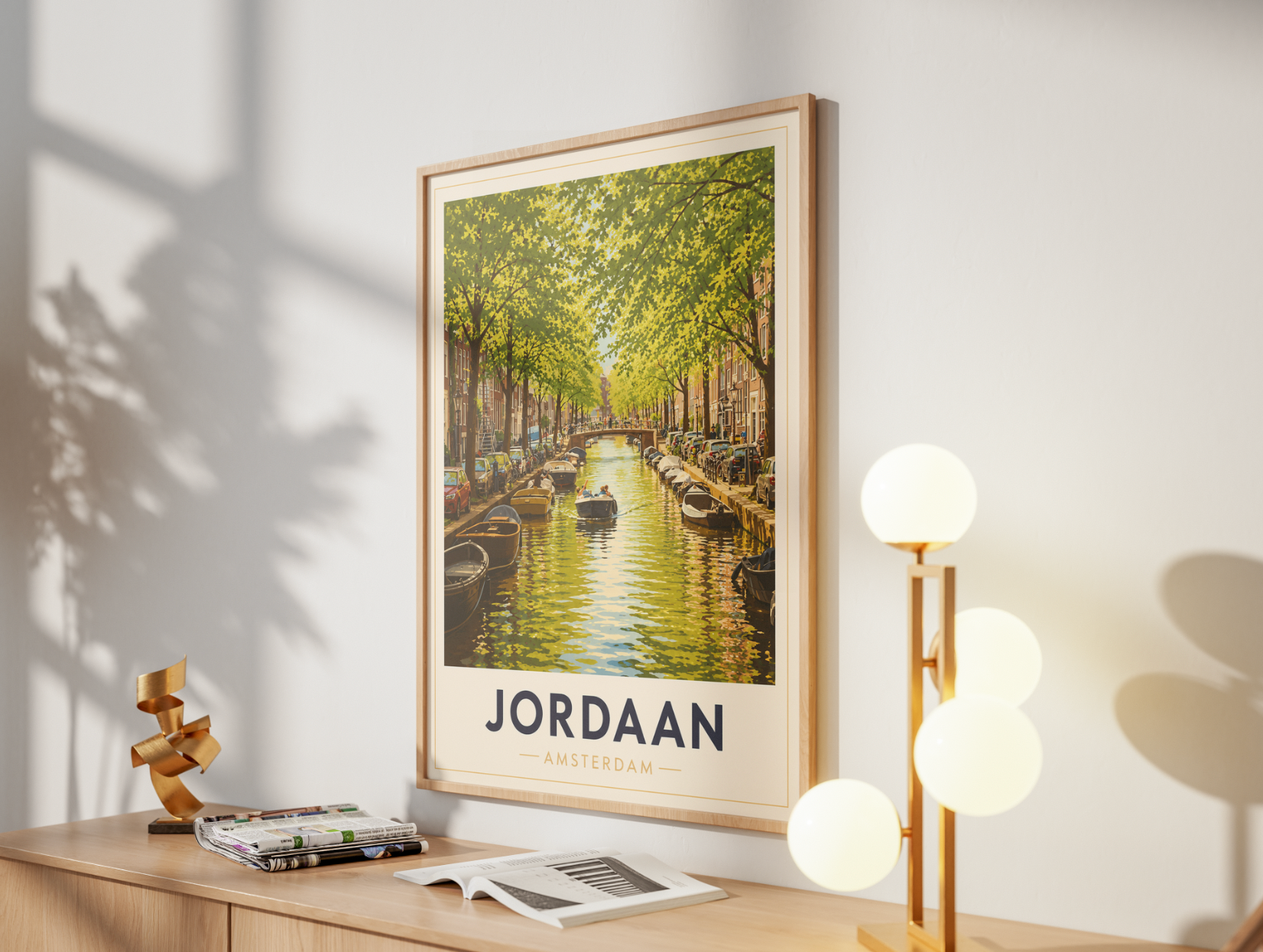 Jordaan Poster – Amsterdam Canal Wall Art Print