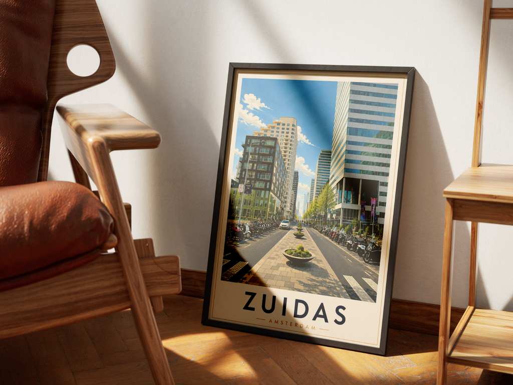 Zuidas Poster – Amsterdam Business District Wall Art Print