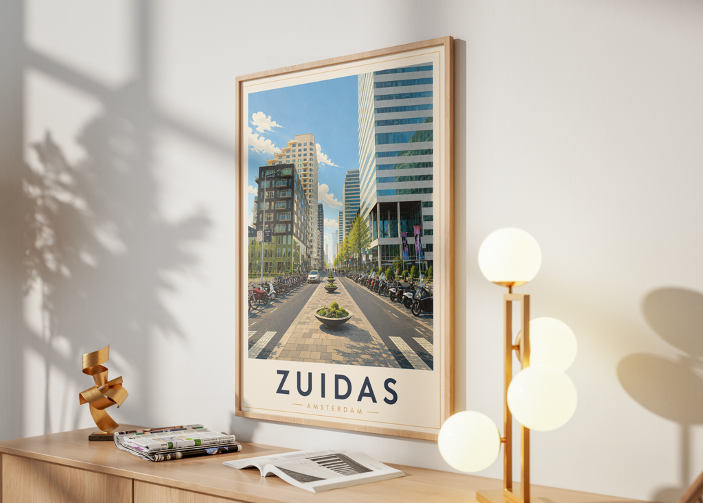 Zuidas Poster – Amsterdam Business District Wall Art Print
