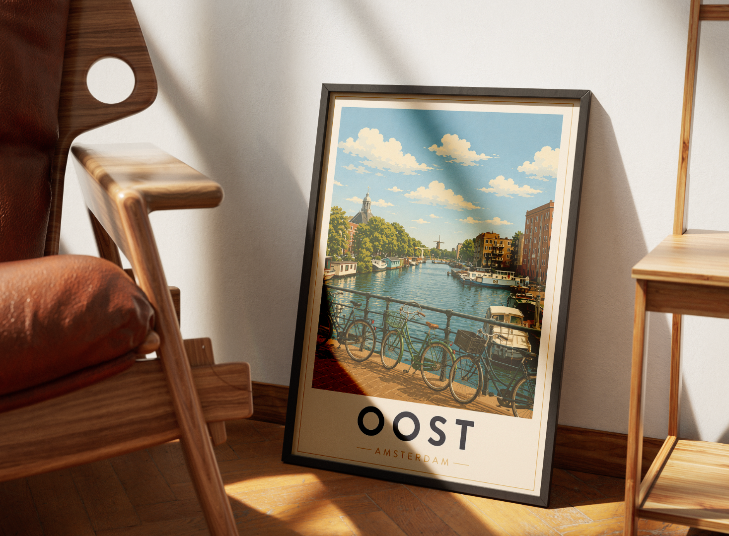 Oost Poster – Amsterdam Oost Canal Wall Art Print