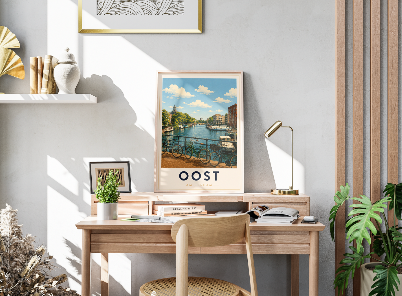 Oost Poster – Amsterdam Oost Canal Wall Art Print