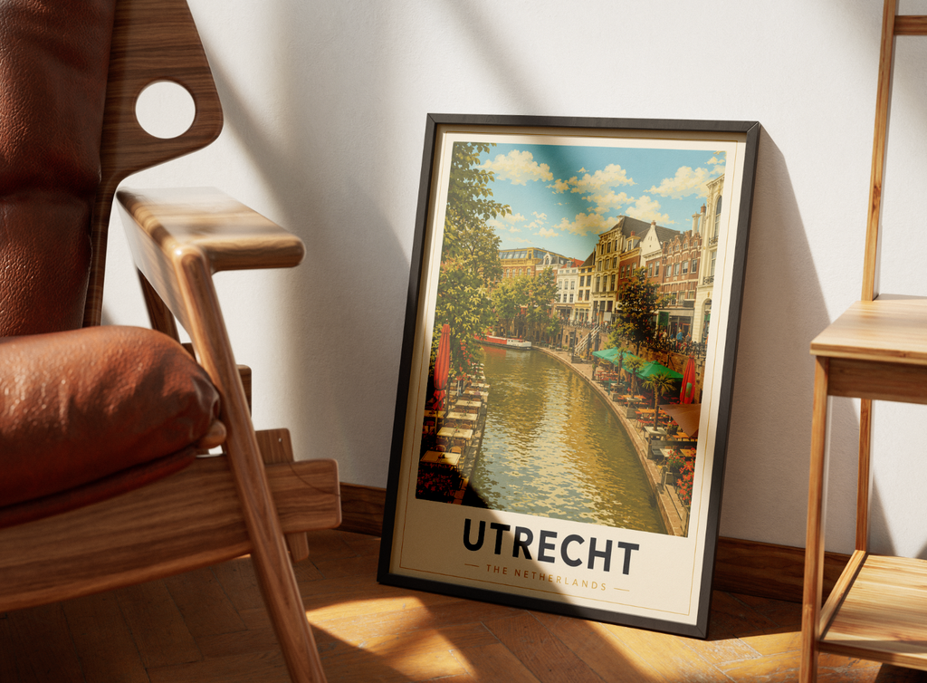 Utrecht Poster – Vintage Netherlands Travel Wall Art Print
