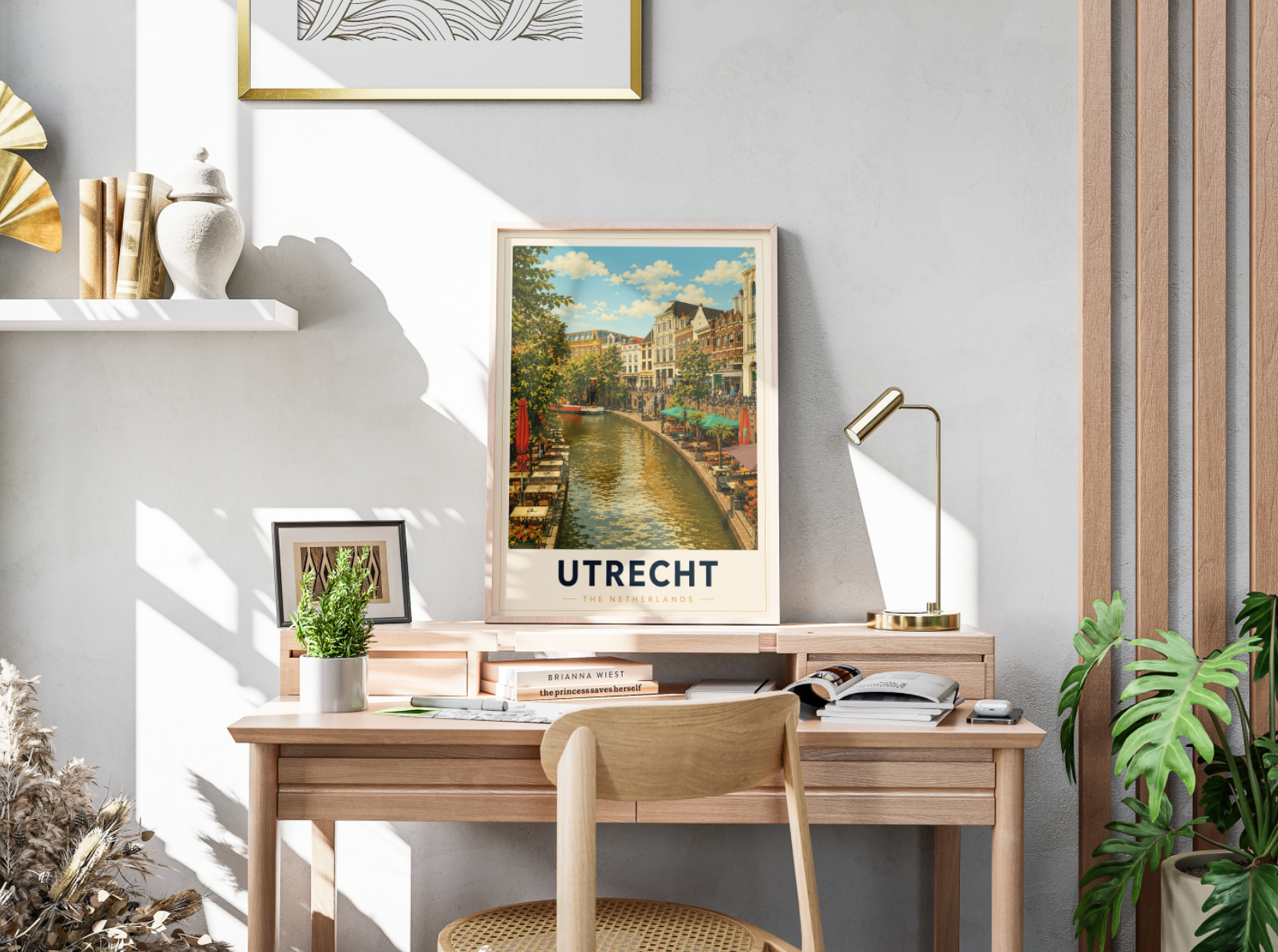 Utrecht Poster – Vintage Netherlands Travel Wall Art Print