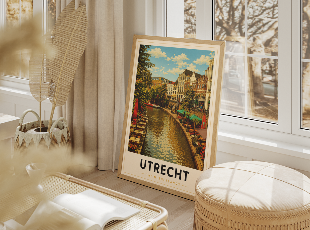 Utrecht Poster – Vintage Netherlands Travel Wall Art Print