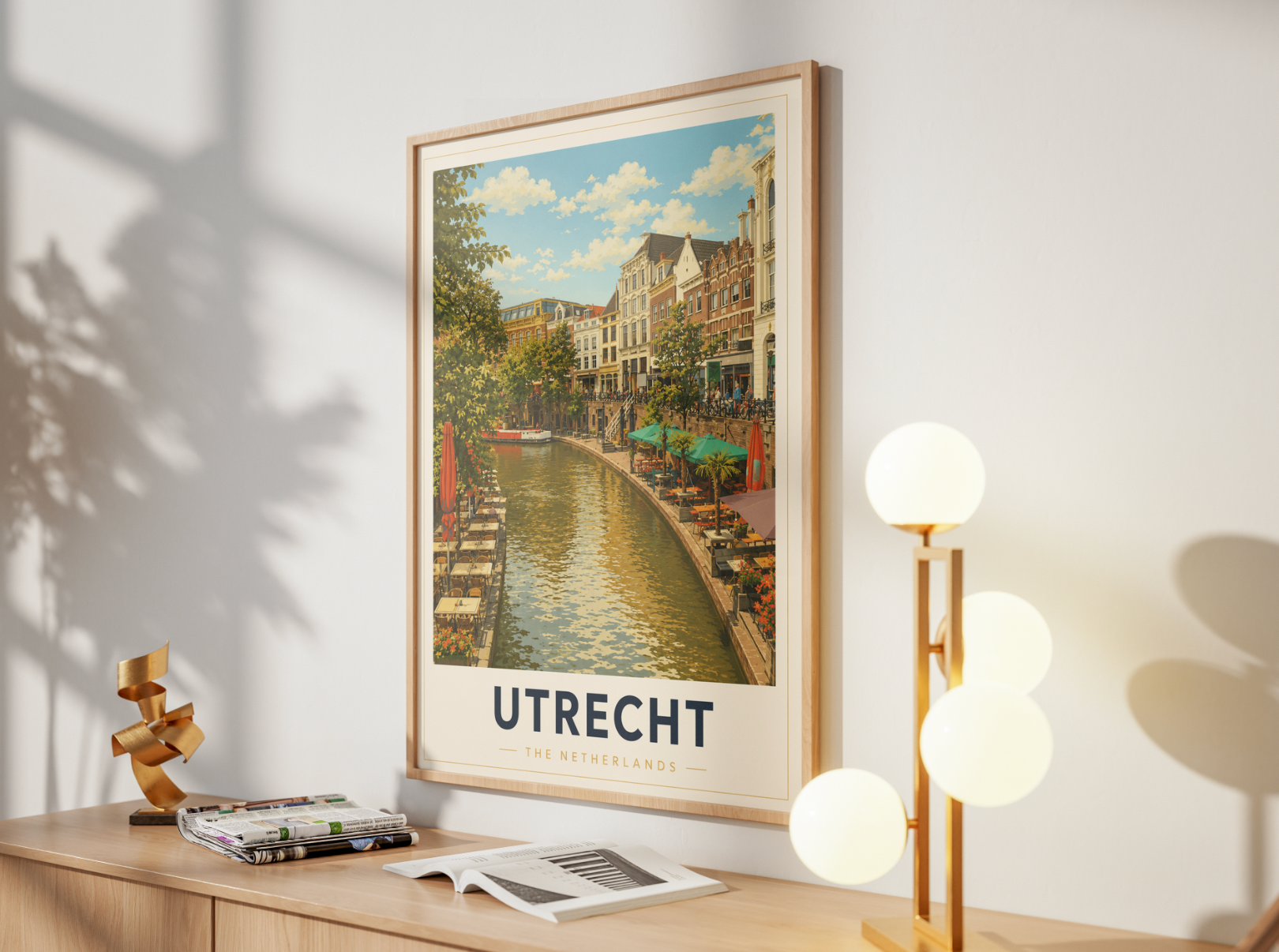 Utrecht Poster – Vintage Netherlands Travel Wall Art Print