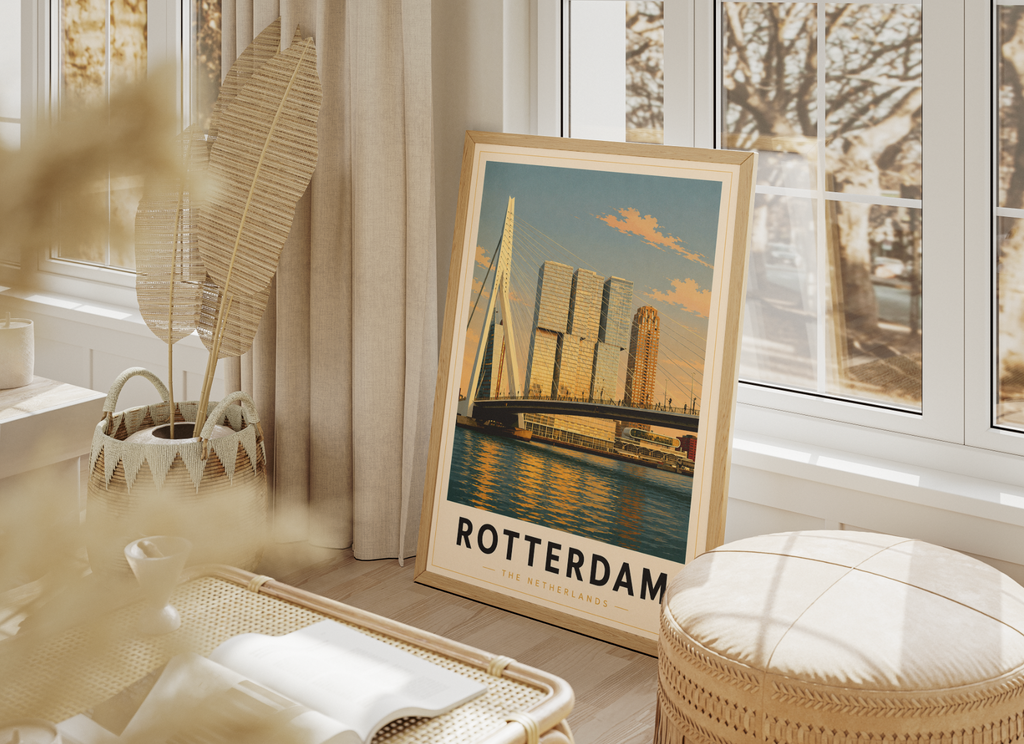 Rotterdam Poster – Vintage Netherlands Travel Wall Art Print