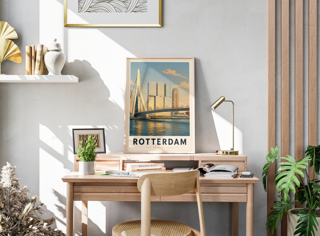Rotterdam Poster – Vintage Netherlands Travel Wall Art Print