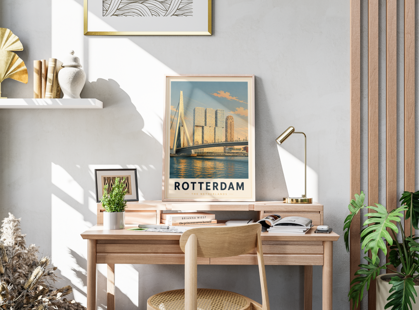 Rotterdam Poster – Vintage Netherlands Travel Wall Art Print