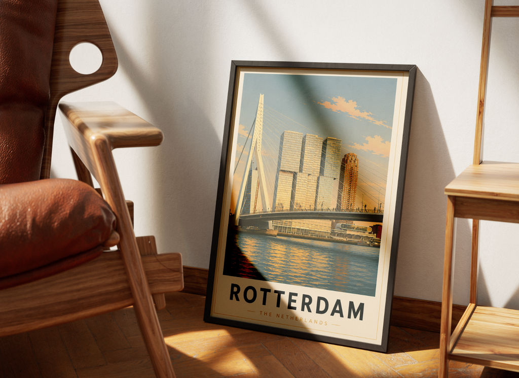 Rotterdam Poster – Vintage Netherlands Travel Wall Art Print