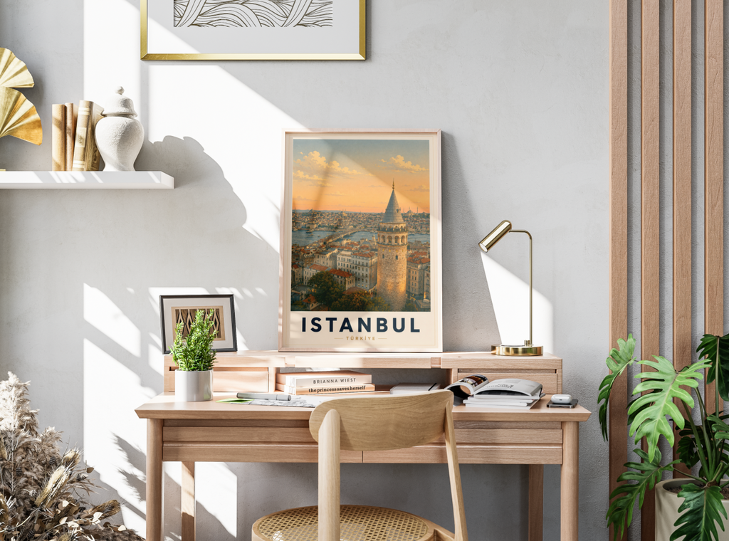 Istanbul Poster – Vintage Türkiye Travel Wall Art Print