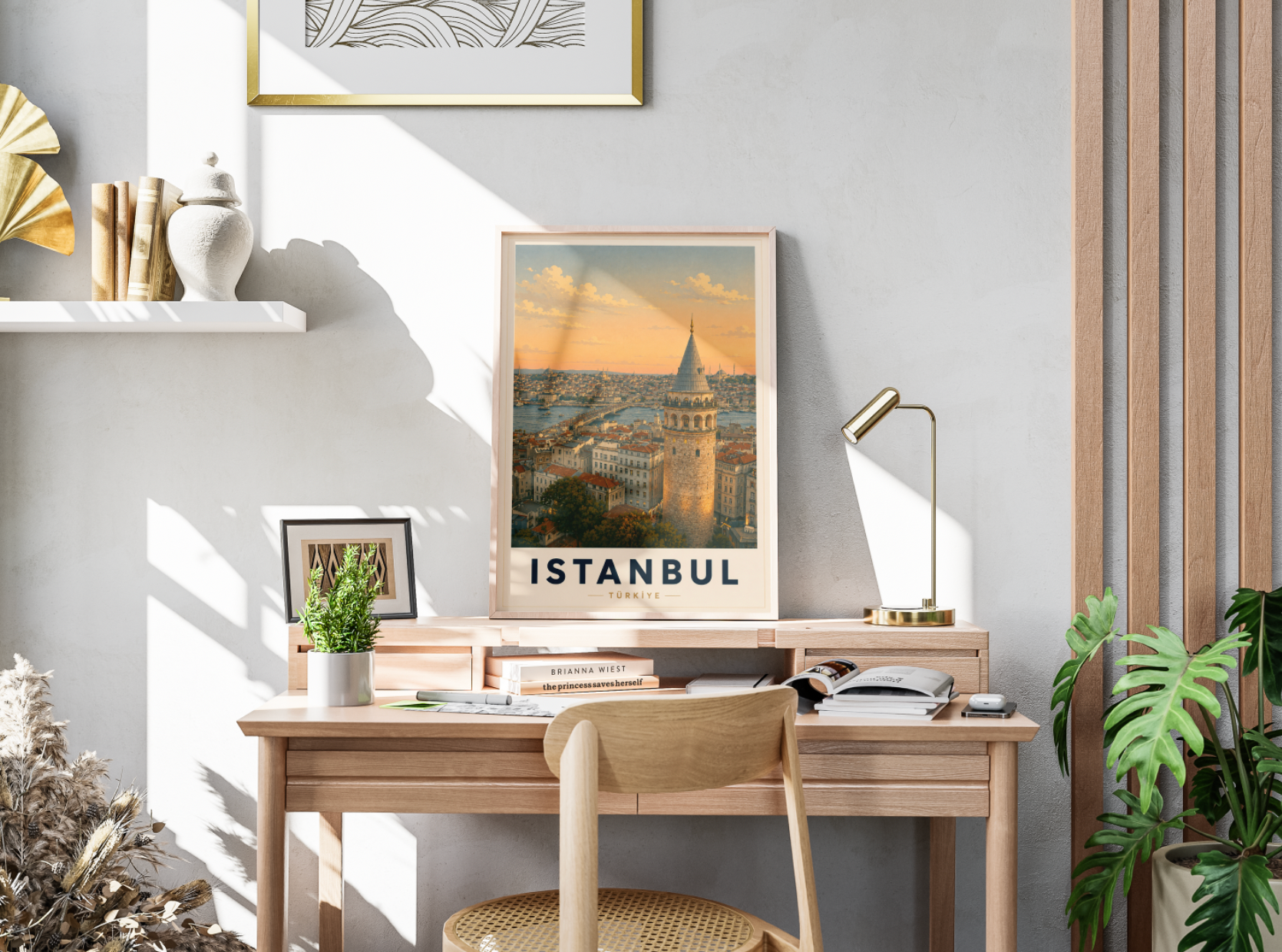 Istanbul Poster – Vintage Türkiye Travel Wall Art Print