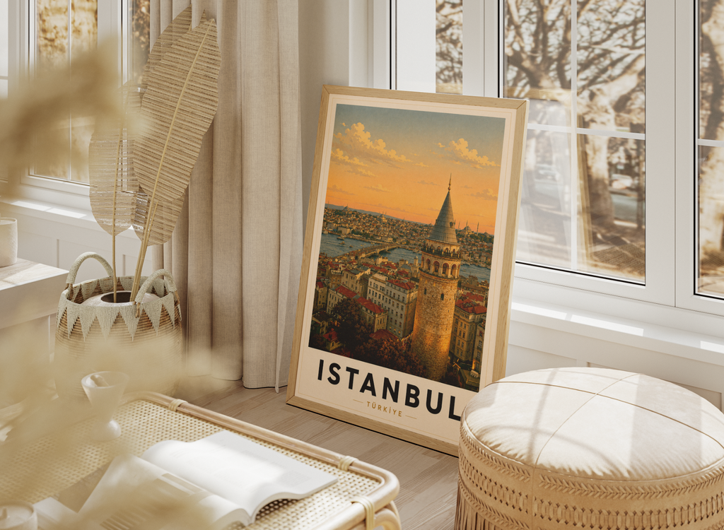 Istanbul Poster – Vintage Türkiye Travel Wall Art Print