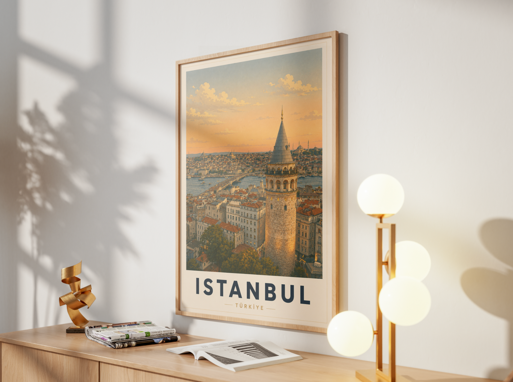 Istanbul Poster – Vintage Türkiye Travel Wall Art Print