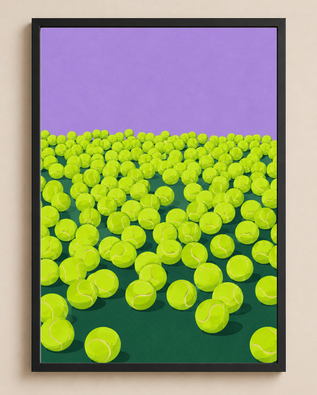 Tennis Balls— Mid-Century Tennis Poster