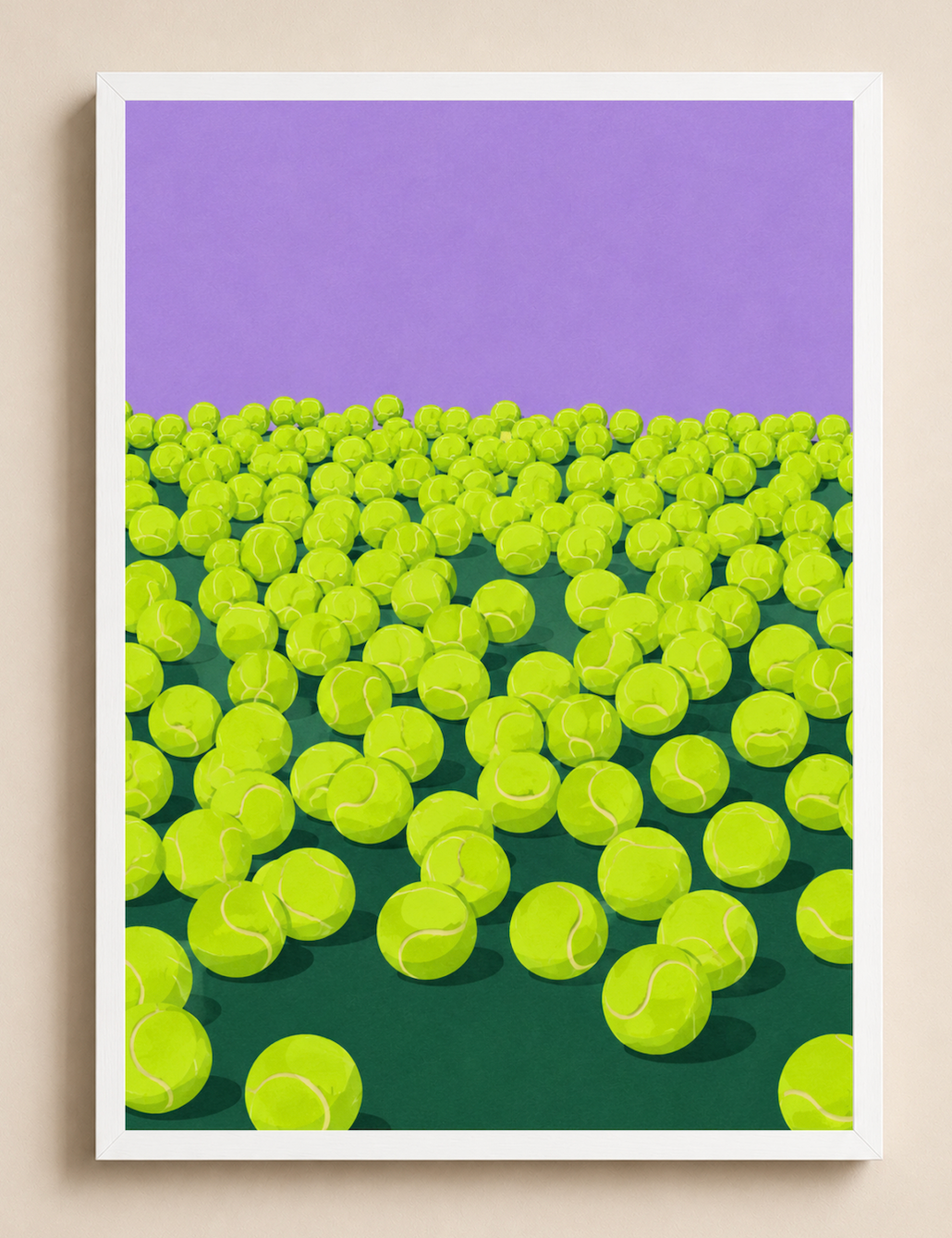Tennis Balls— Mid-Century Tennis Poster
