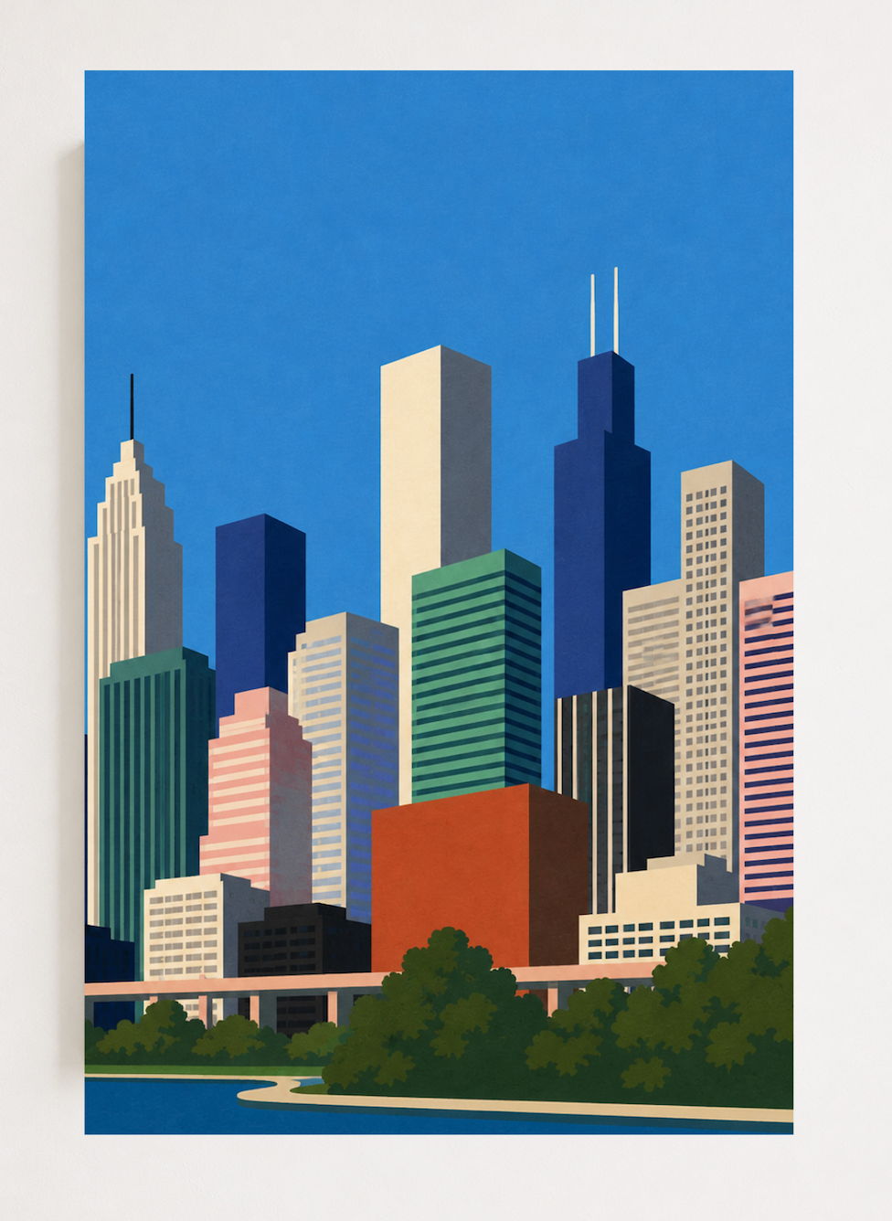 New York City — Mid-Century City Poster