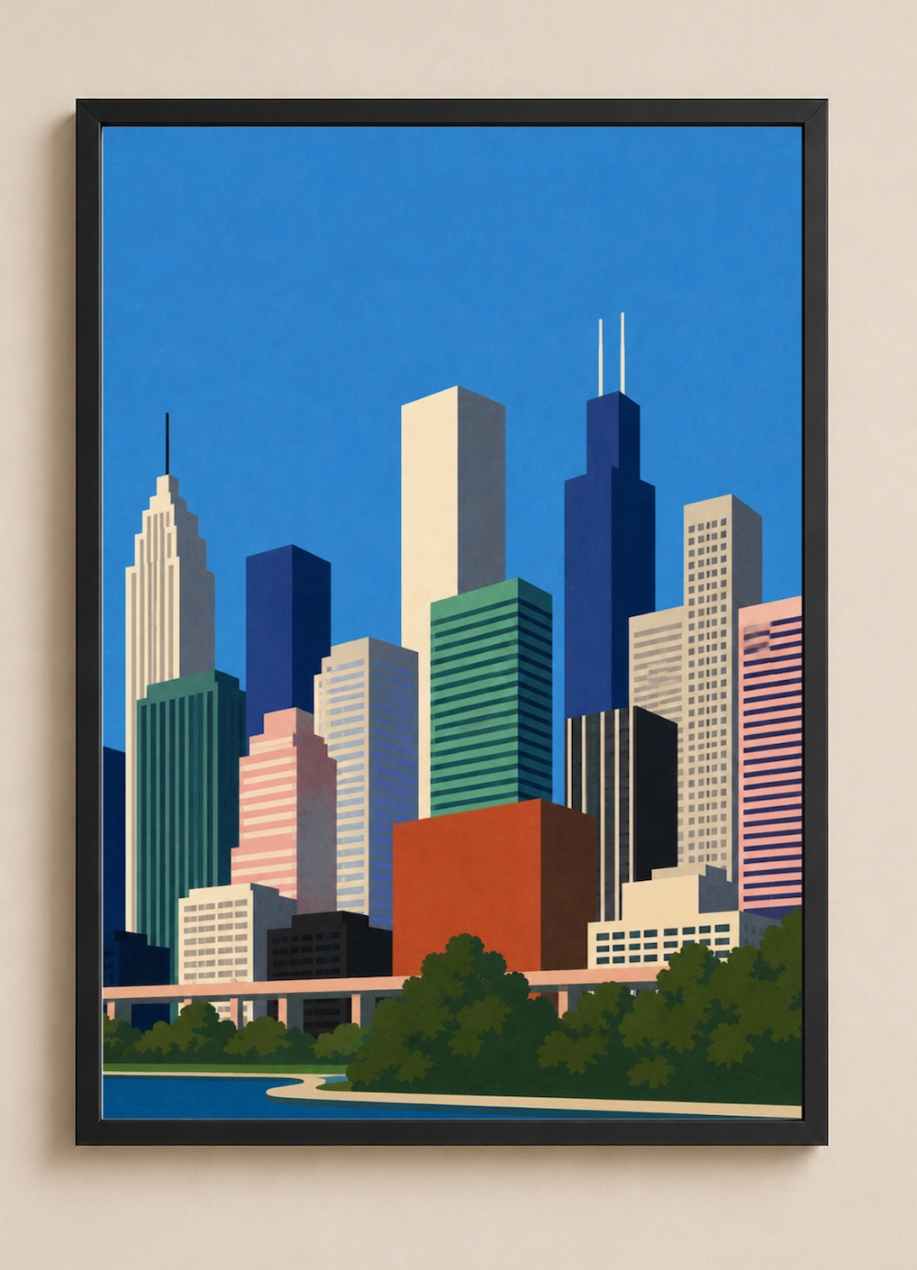 New York City — Mid-Century City Poster