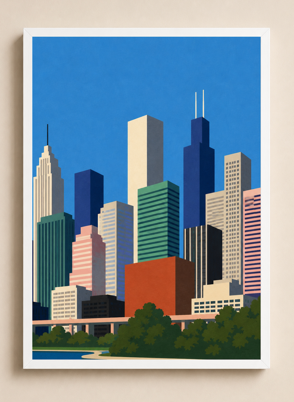 New York City — Mid-Century City Poster