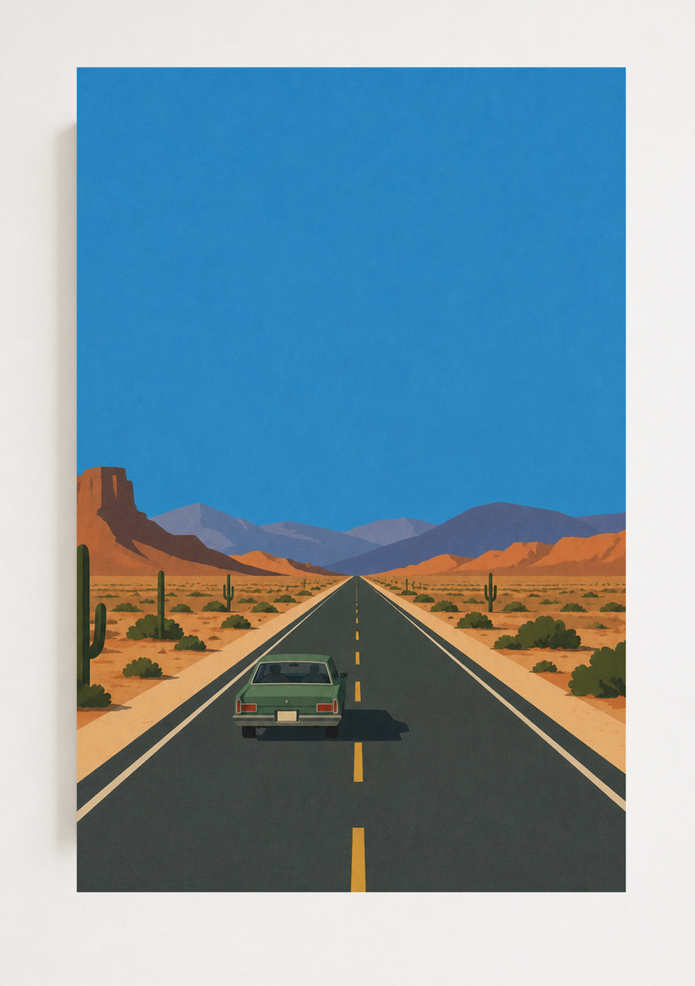 Route 66 — Desert Road Trip Poster