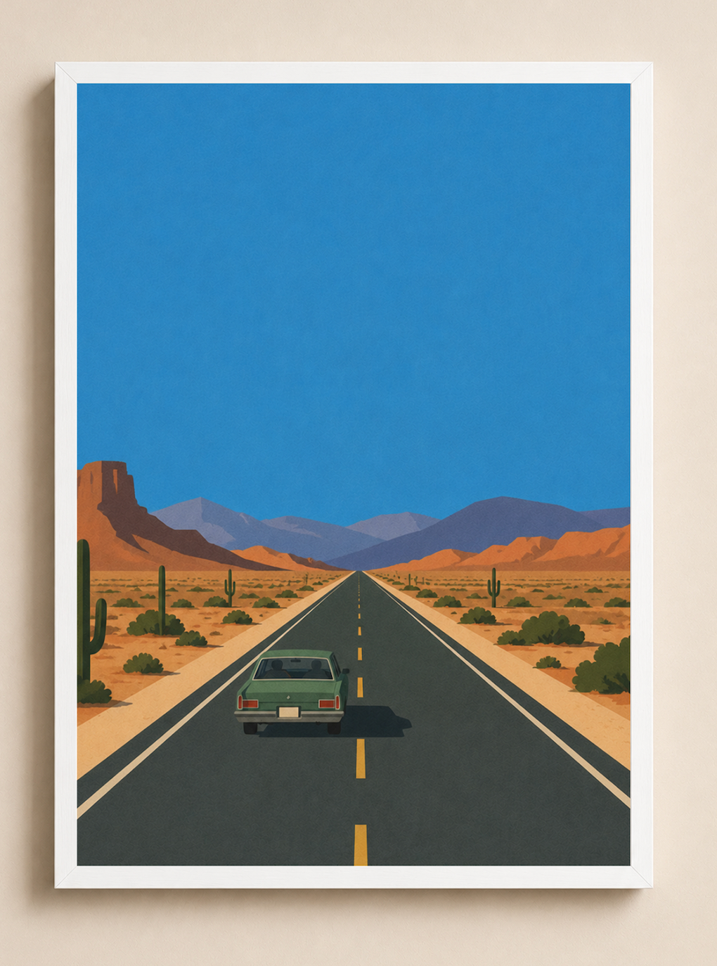 Route 66 — Desert Road Trip Poster