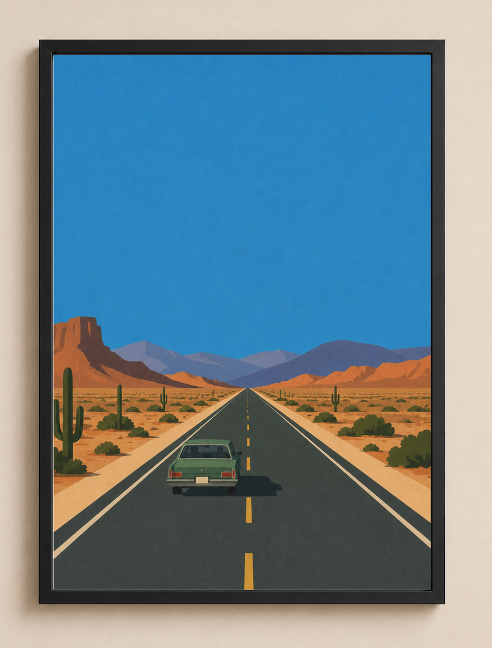 Route 66 — Desert Road Trip Poster
