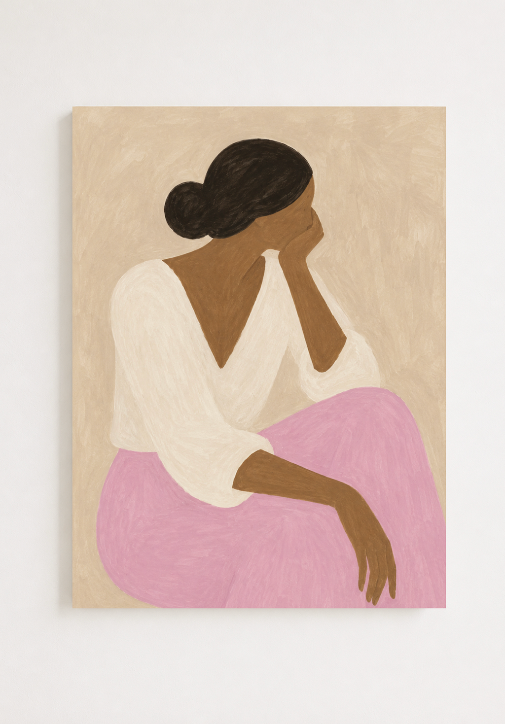 Daydreaming - Abstract Woman Figure Art Poster