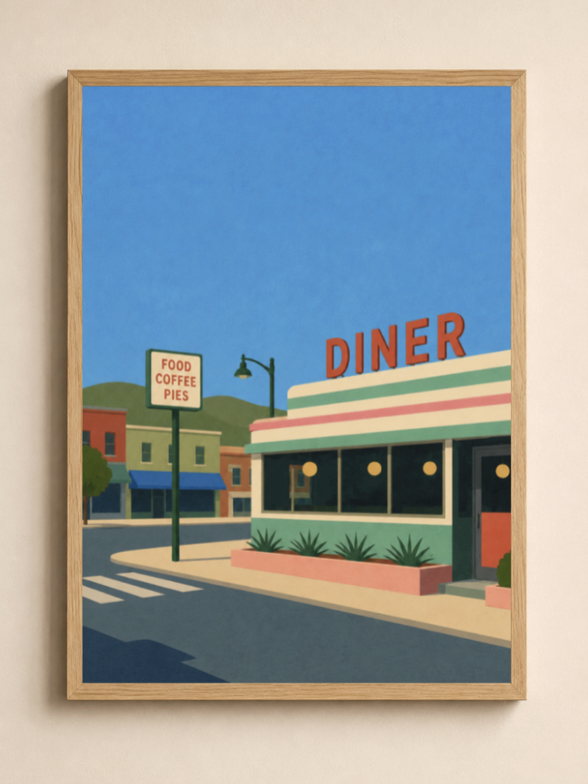 The Diner — American Road Trip Poster