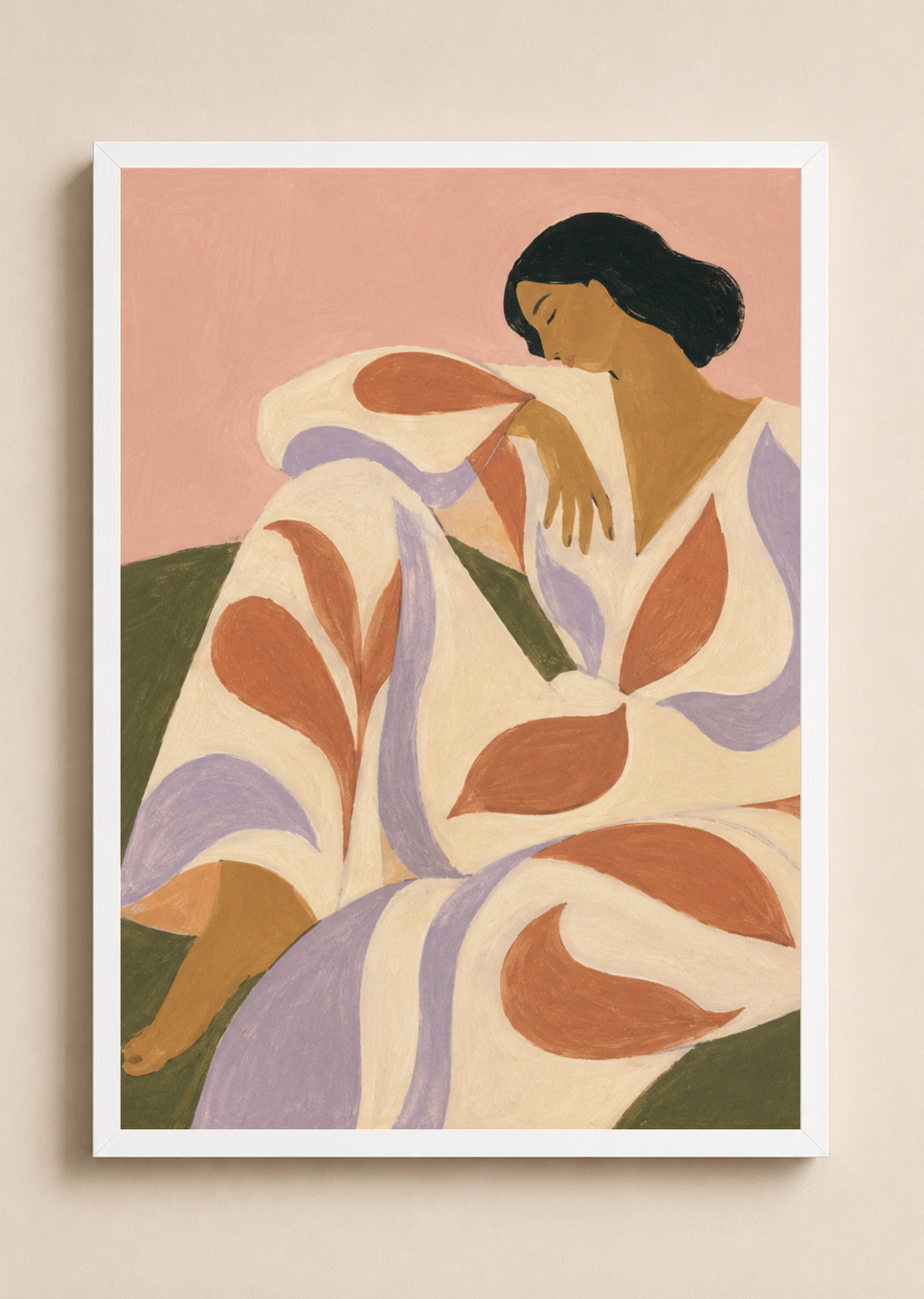 Soft Landing — Abstract Woman Figure Art Print