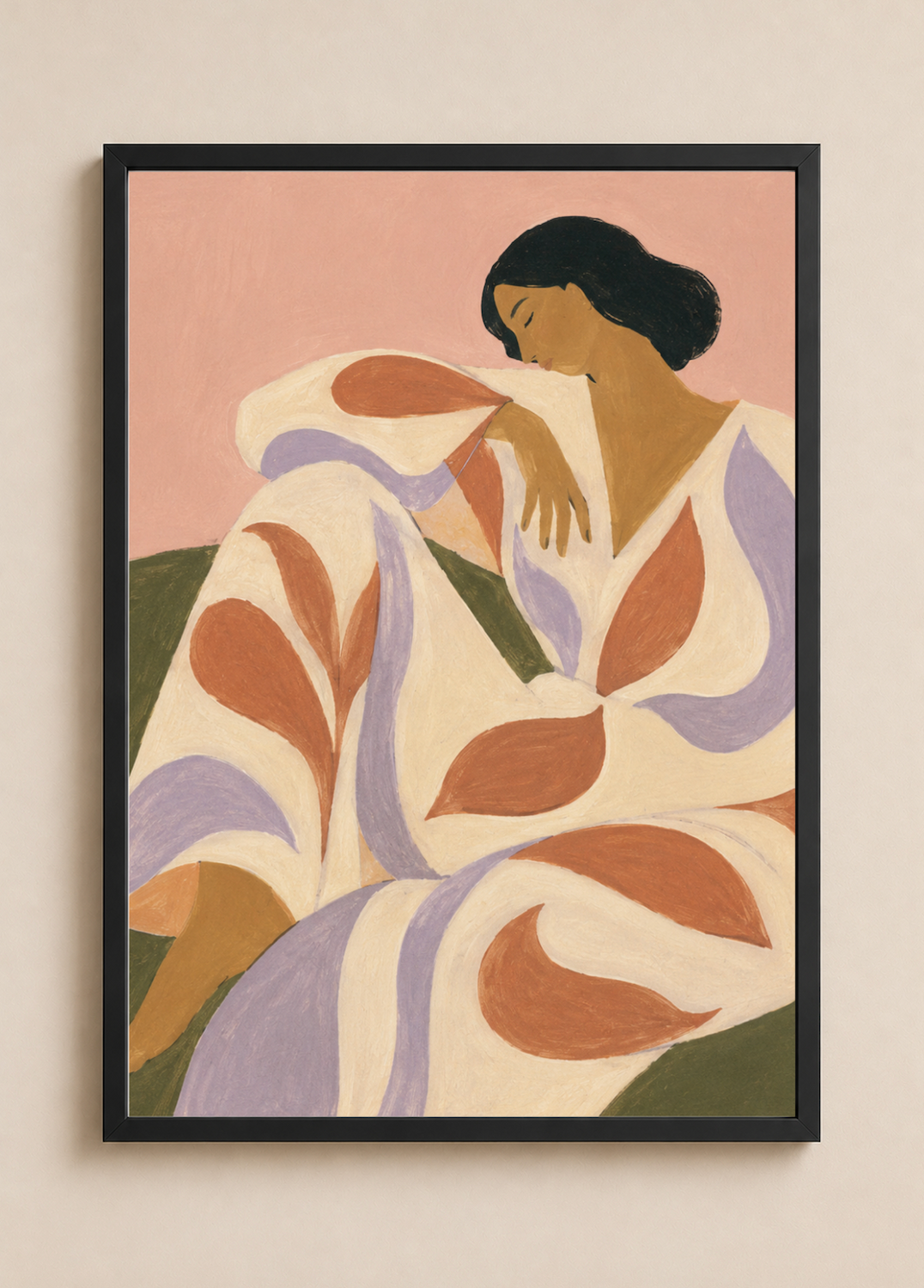 Soft Landing — Abstract Woman Figure Art Print