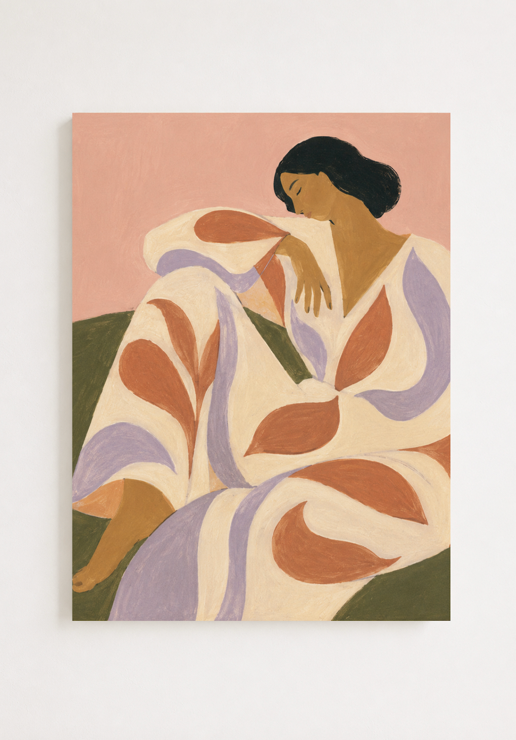 Soft Landing — Abstract Woman Figure Art Print
